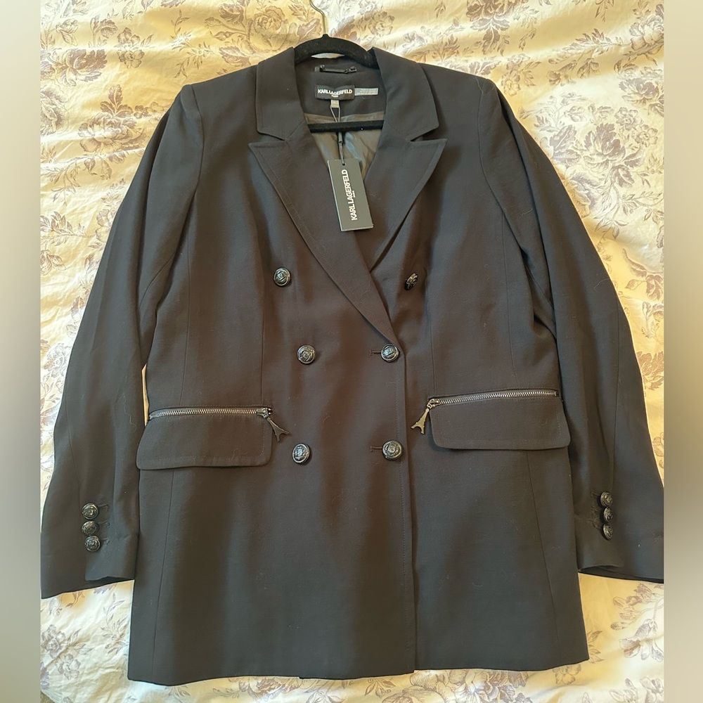 Karl Lagerfeld Women's Black Double-Breasted Blazer dress